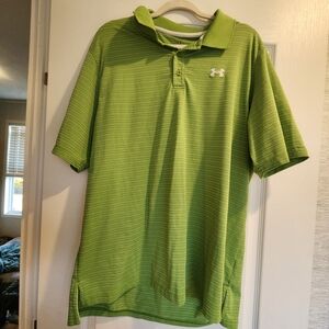 Under Armour Men's Green Polo Shirt Size XL Euc
